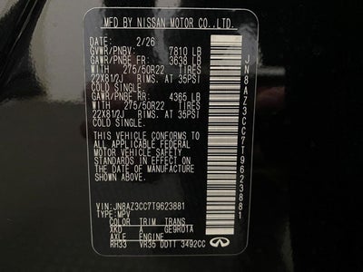 2026 INFINITI QX80 AUTOGRAPH AWD