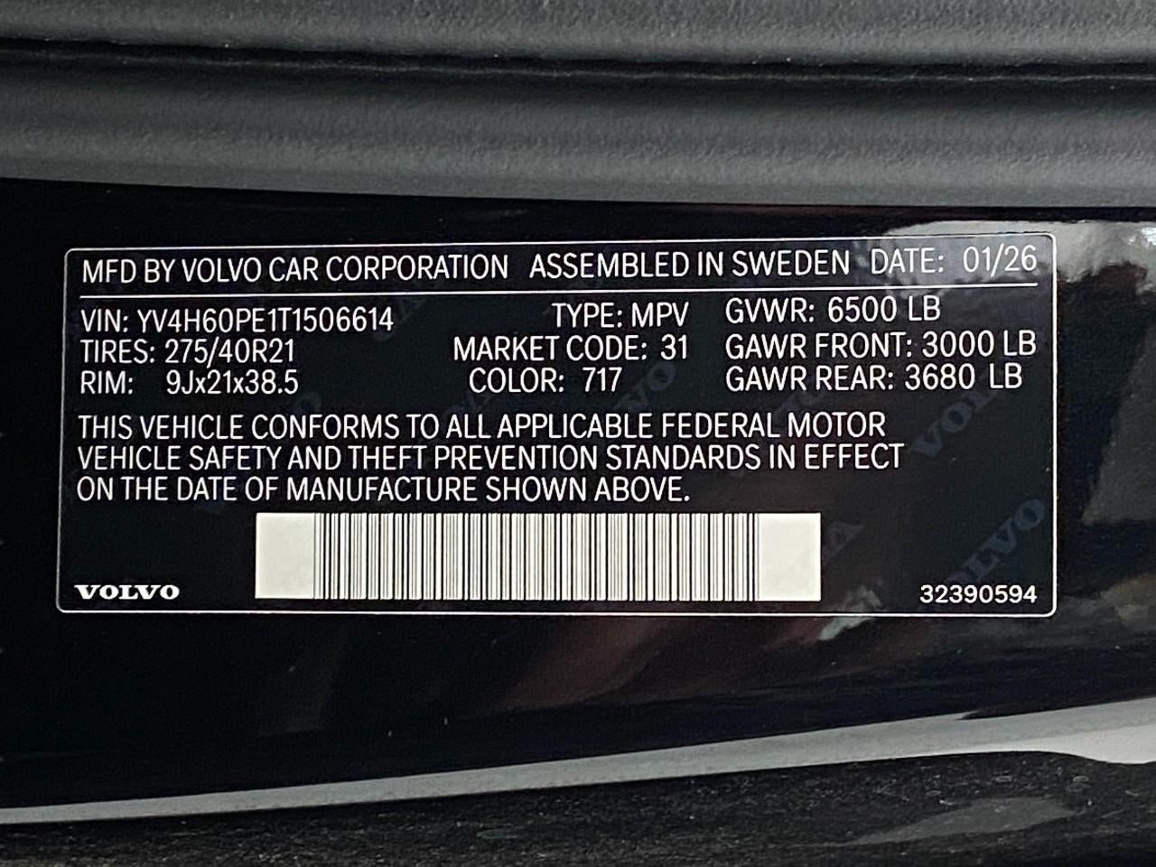 2026 Volvo XC90 Plug-In Hybrid T8 AWD Plus 7-Seater