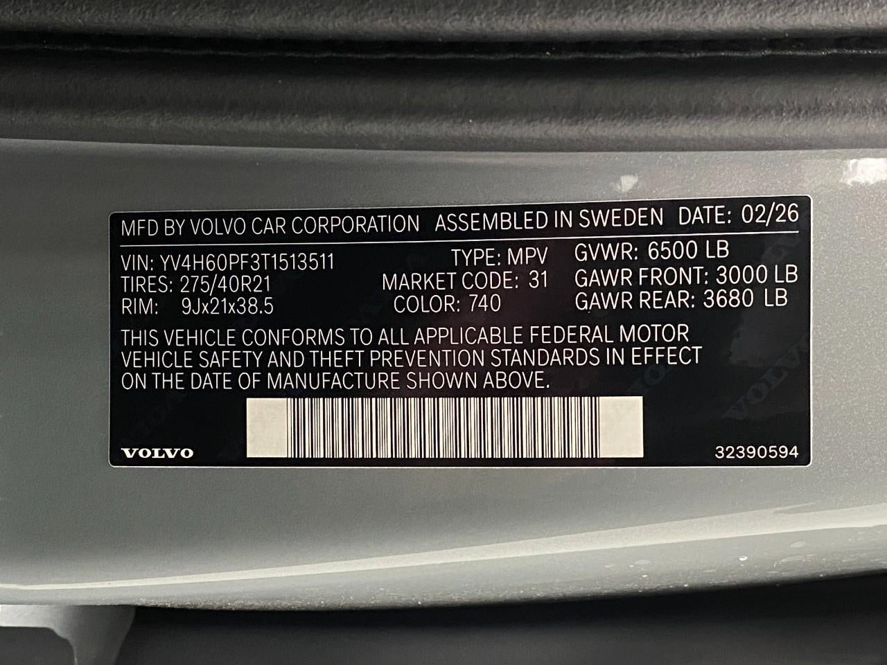 2026 Volvo XC90 Plug-In Hybrid T8 AWD Ultra 7-Seater