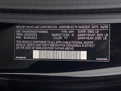 2026 Volvo XC60 Plug-In Hybrid T8 AWD Ultra