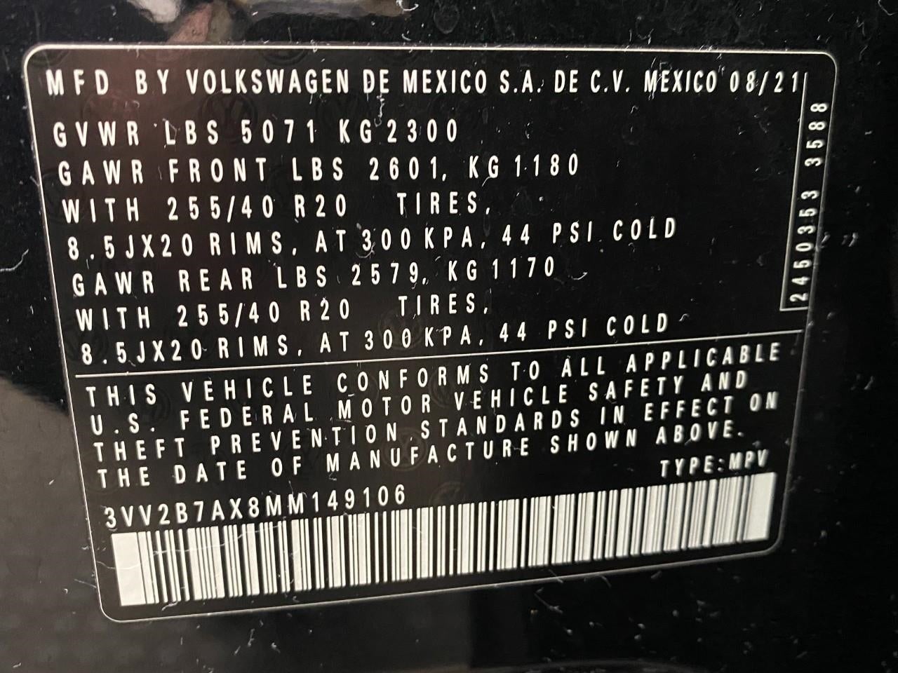 2021 Volkswagen Tiguan 2.0T SE R-Line Black 4MOTION