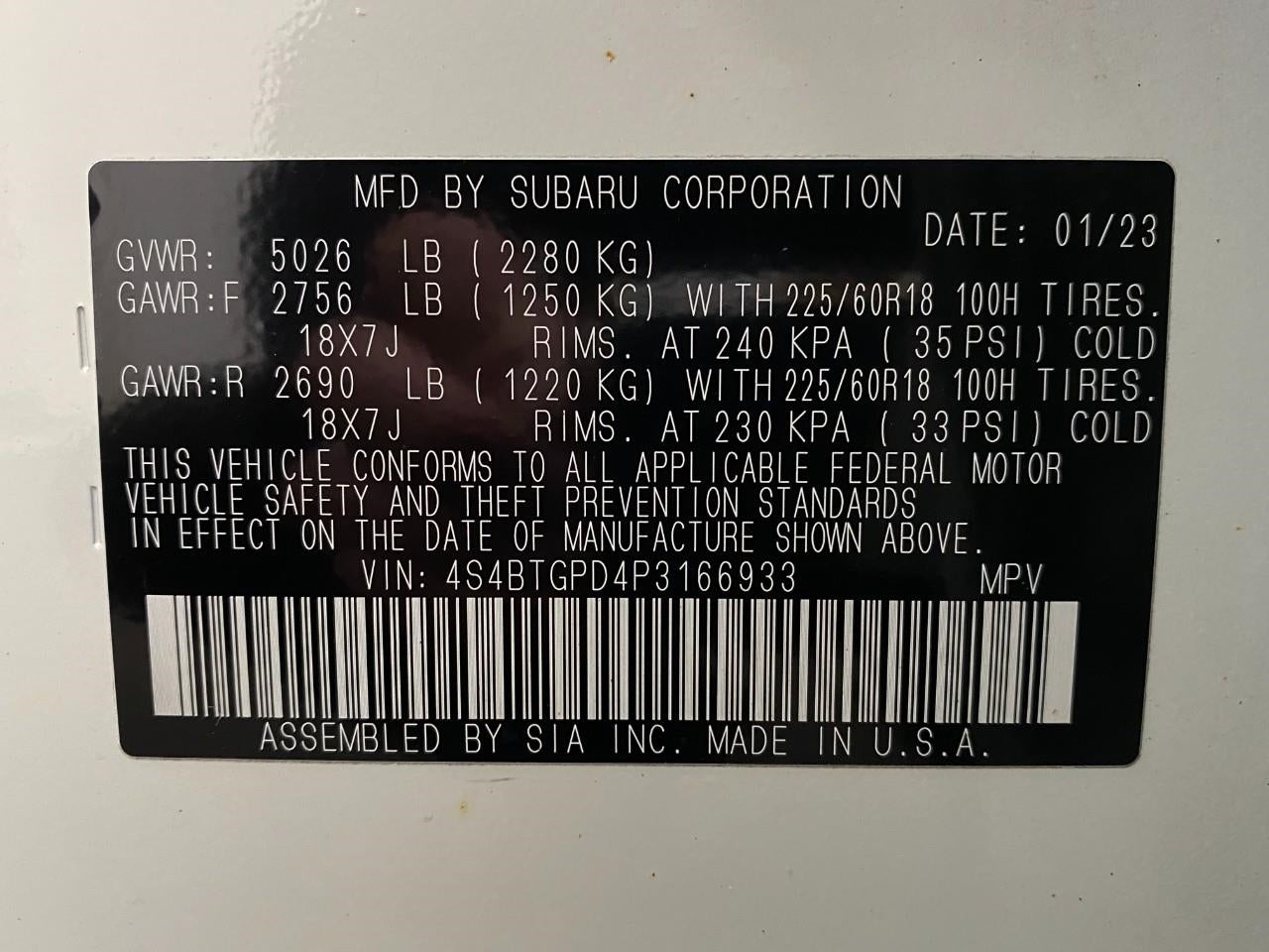 2023 Subaru Outback Touring XT CVT