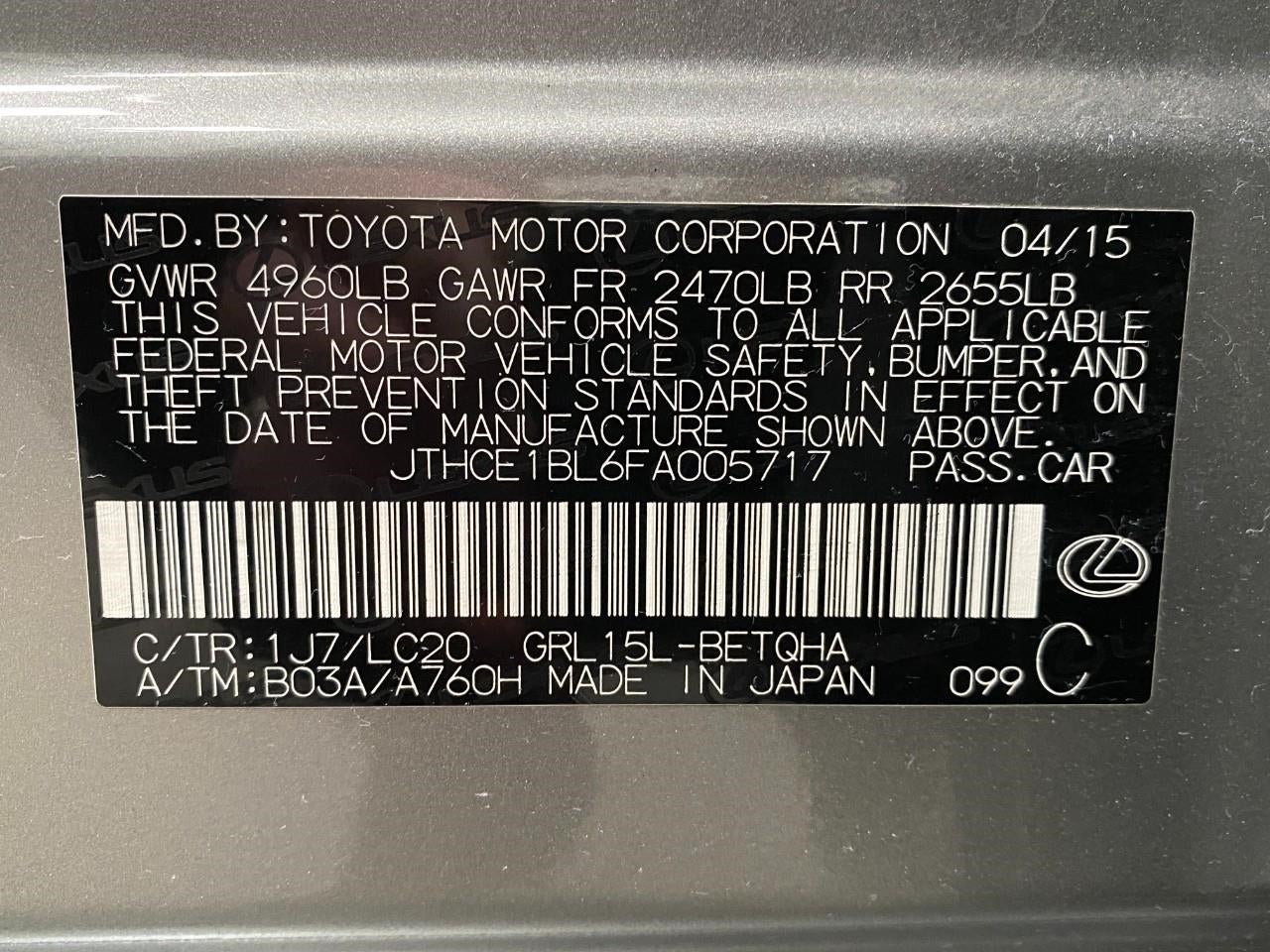 2015 Lexus GS 350 4dr Sdn AWD