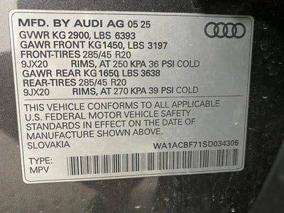 2025 Audi Q7 Premium 45 TFSI quattro