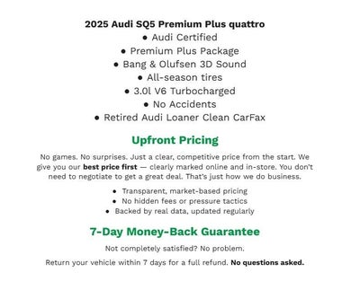 2025 Audi SQ5 Premium Plus 3.0 TFSI quattro