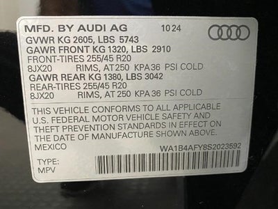 2025 Audi SQ5 Premium Plus 3.0 TFSI quattro