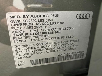 2025 Audi Q3 S line Premium 45 TFSI quattro