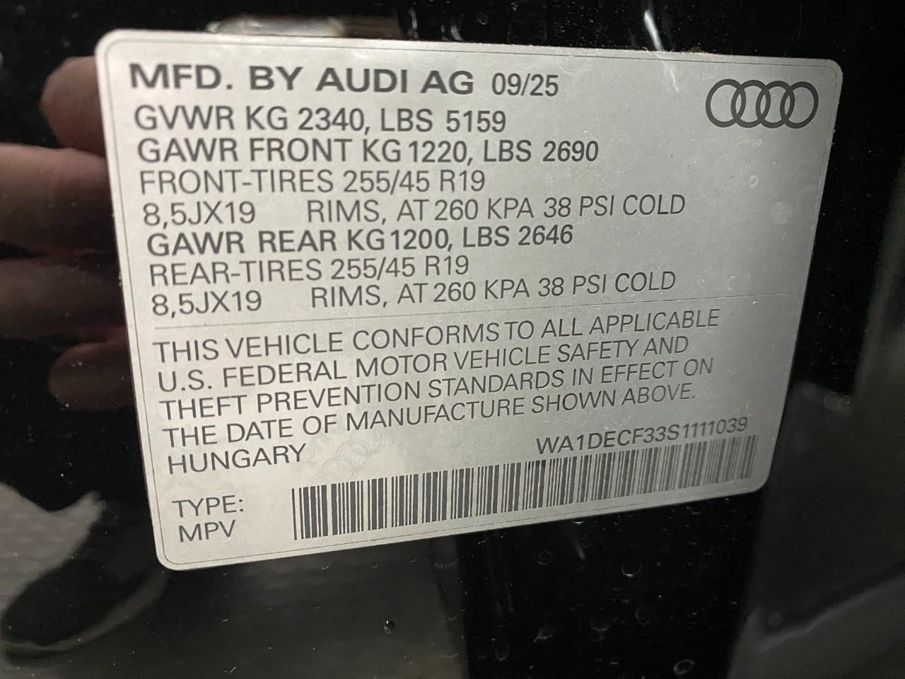 2025 Audi Q3 S line Premium 45 TFSI quattro