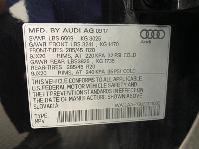 2018 Audi Q7 3.0 TFSI Premium Plus