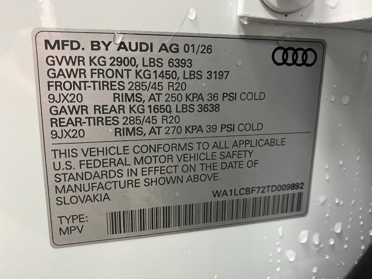 2026 Audi Q7 Premium Plus 45 quattro