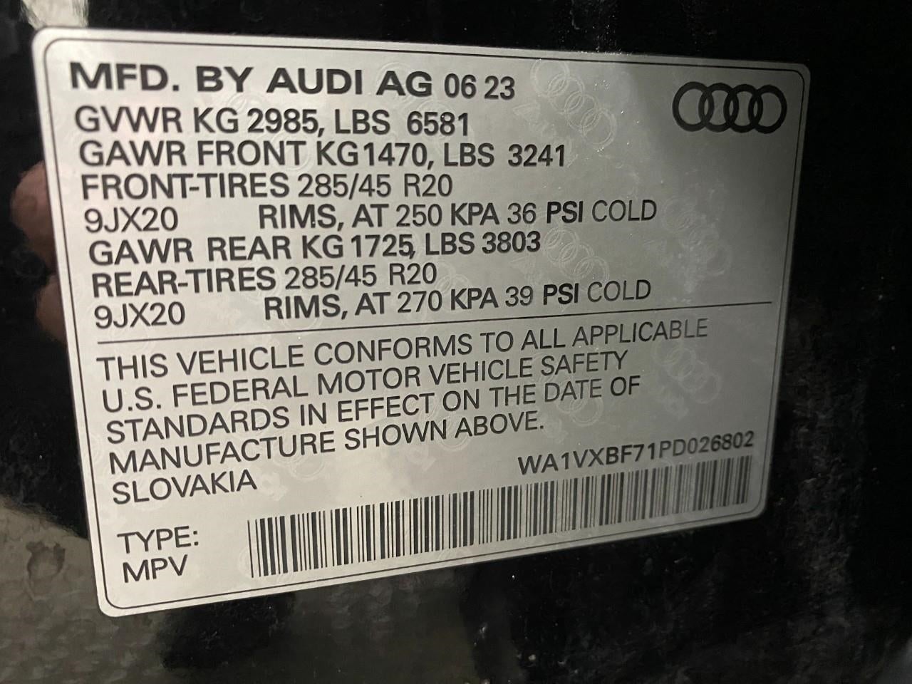 2023 Audi Q7 Prestige 55 TFSI quattro