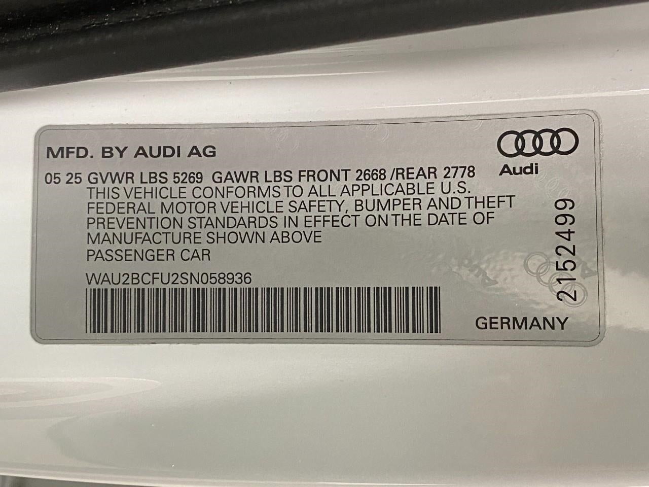 2025 Audi A5 Premium Plus 2.0 TFSI quattro