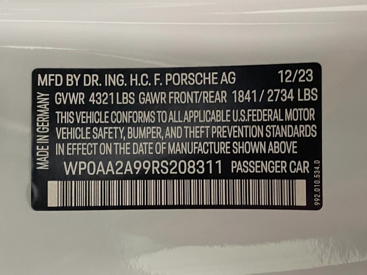 2024 Porsche 911 Carrera