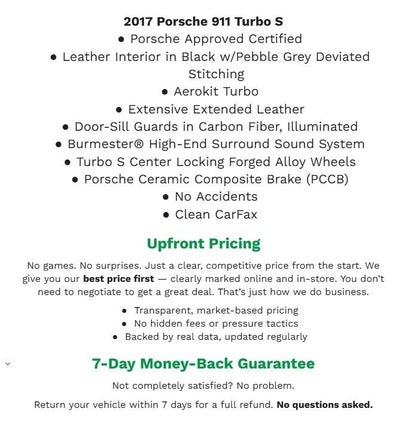 2017 Porsche 911 Turbo