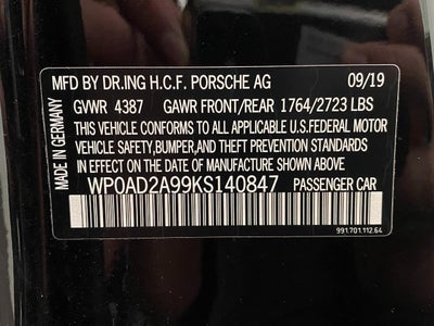 2019 Porsche 911 Turbo S