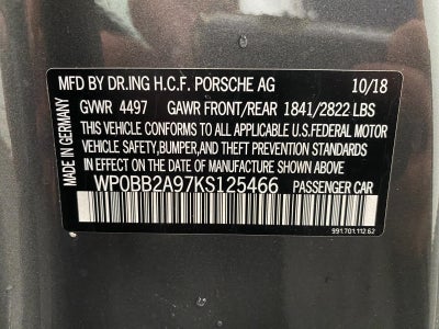 2019 Porsche 911 4 GTS