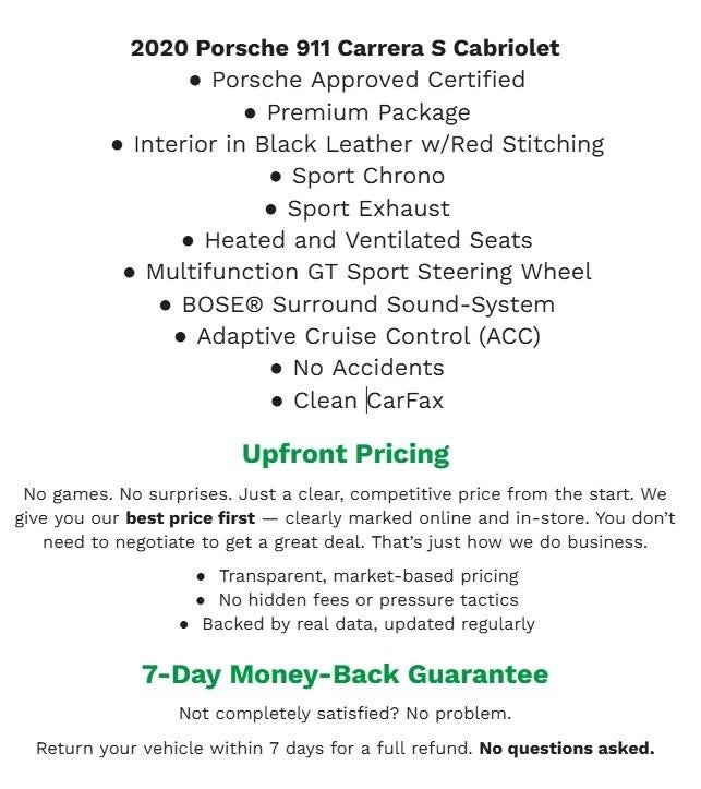 2020 Porsche 911 Carrera S