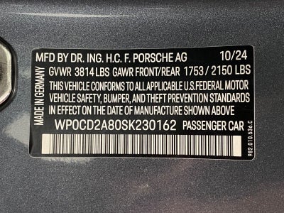 2025 Porsche 718 Boxster GTS 4.0