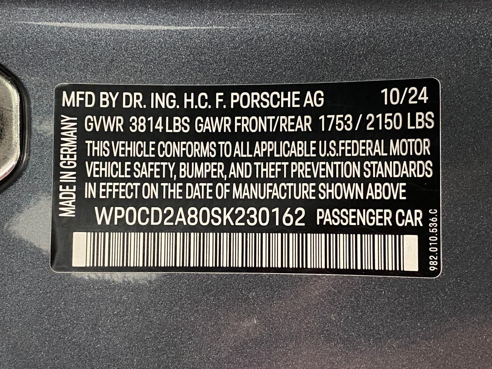 2025 Porsche 718 Boxster GTS 4.0
