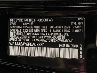 2023 Porsche Cayenne Platinum Edition