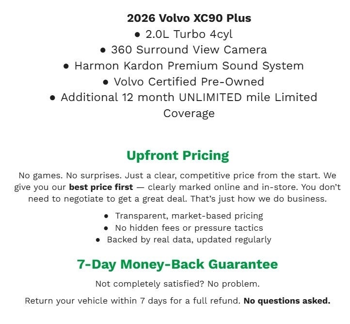 2026 Volvo XC90 B6 AWD Plus 7-Seater