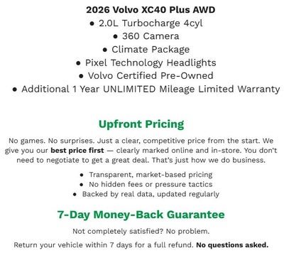 2026 Volvo XC40 B5 AWD Plus