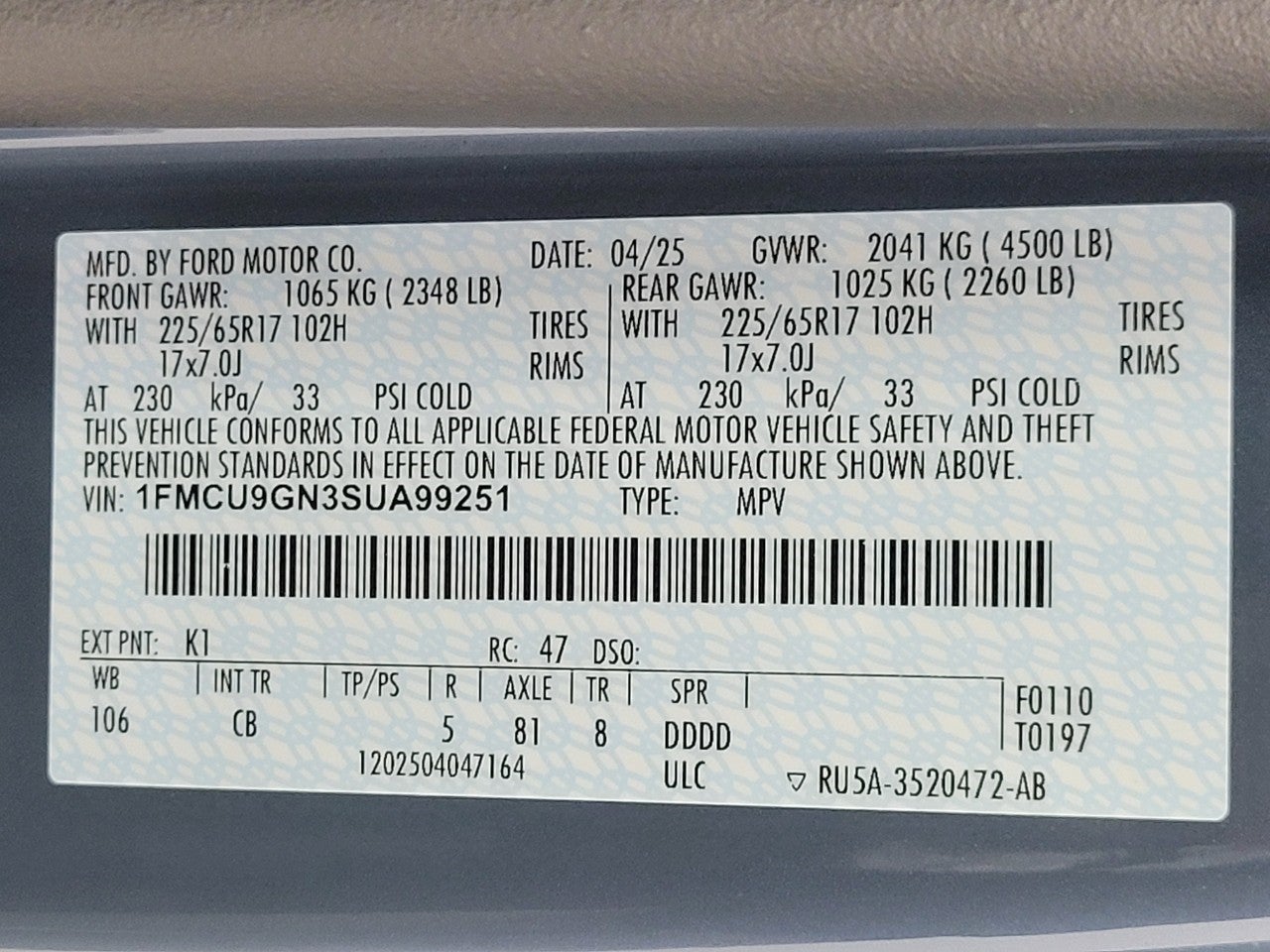 2025 Ford Escape Active AWD