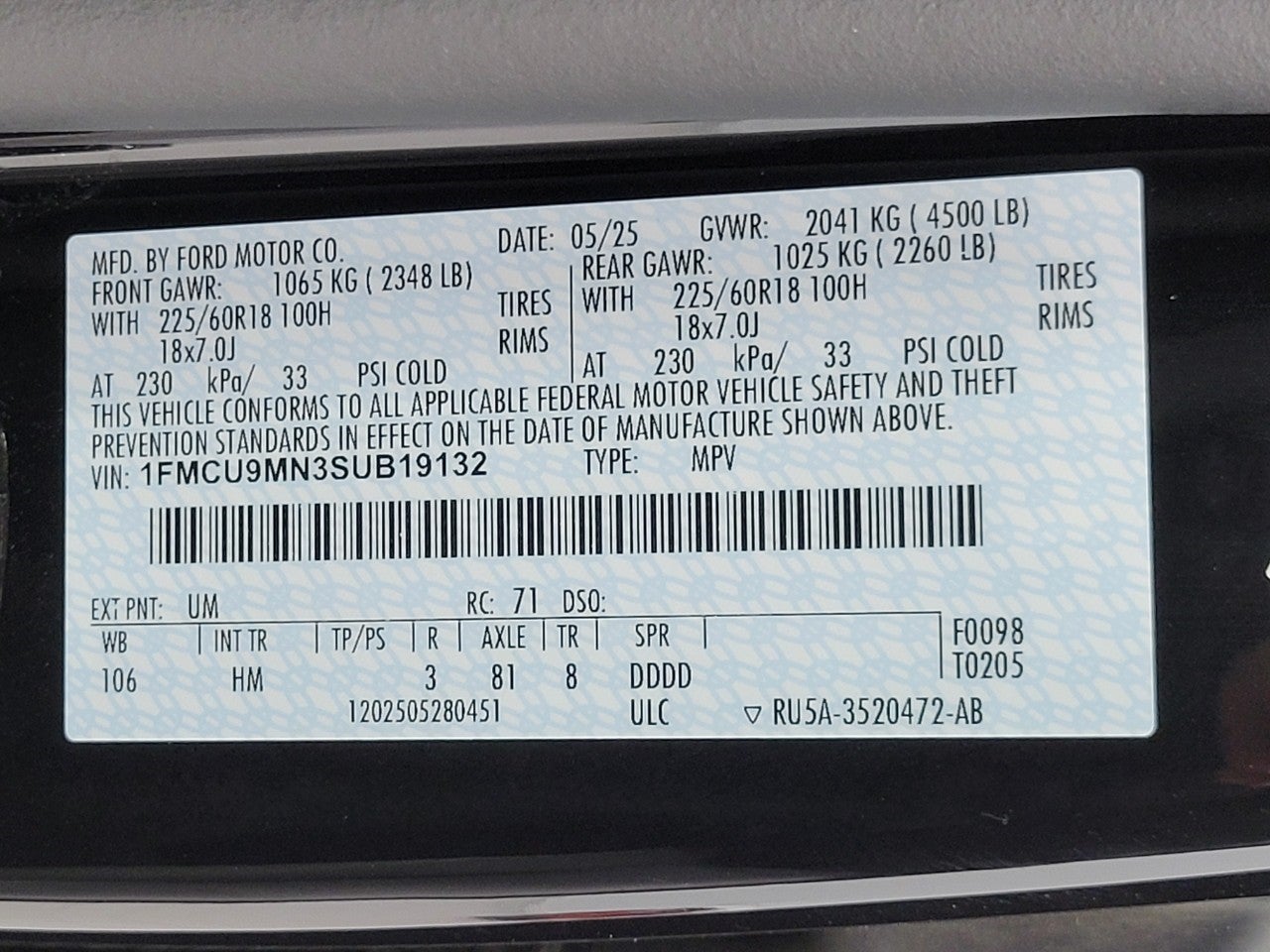 2025 Ford Escape ST-Line AWD