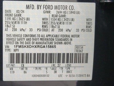 2024 Ford Explorer XLT 4WD