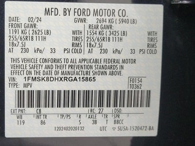 2024 Ford Explorer XLT 4WD