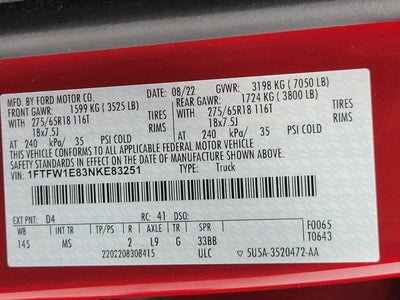 2022 Ford F-150 XLT 4WD SuperCrew 5.5' Box
