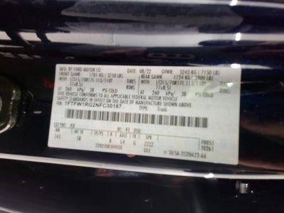 2022 Ford F-150 Raptor 4WD SuperCrew 5.5' Box