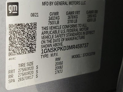 2021 Chevrolet Tahoe 4WD 4dr Z71