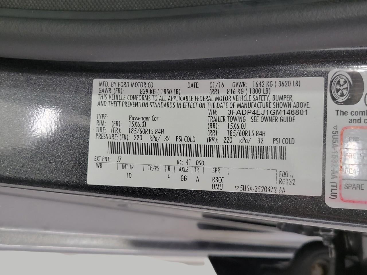 2016 Ford Fiesta 5dr HB SE