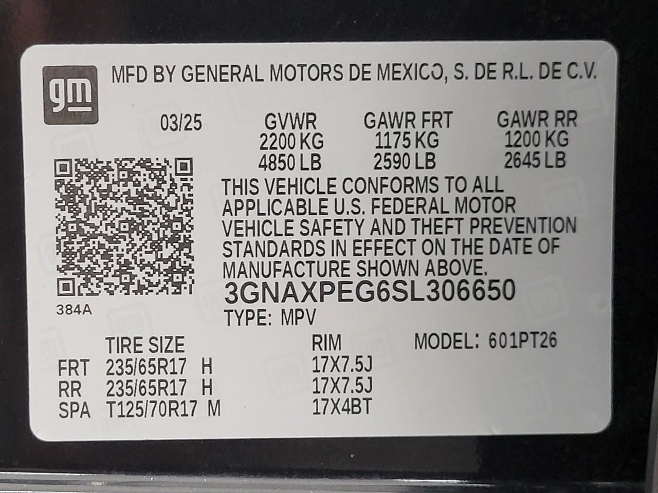 2025 Chevrolet Equinox AWD 4dr LT w/2LT