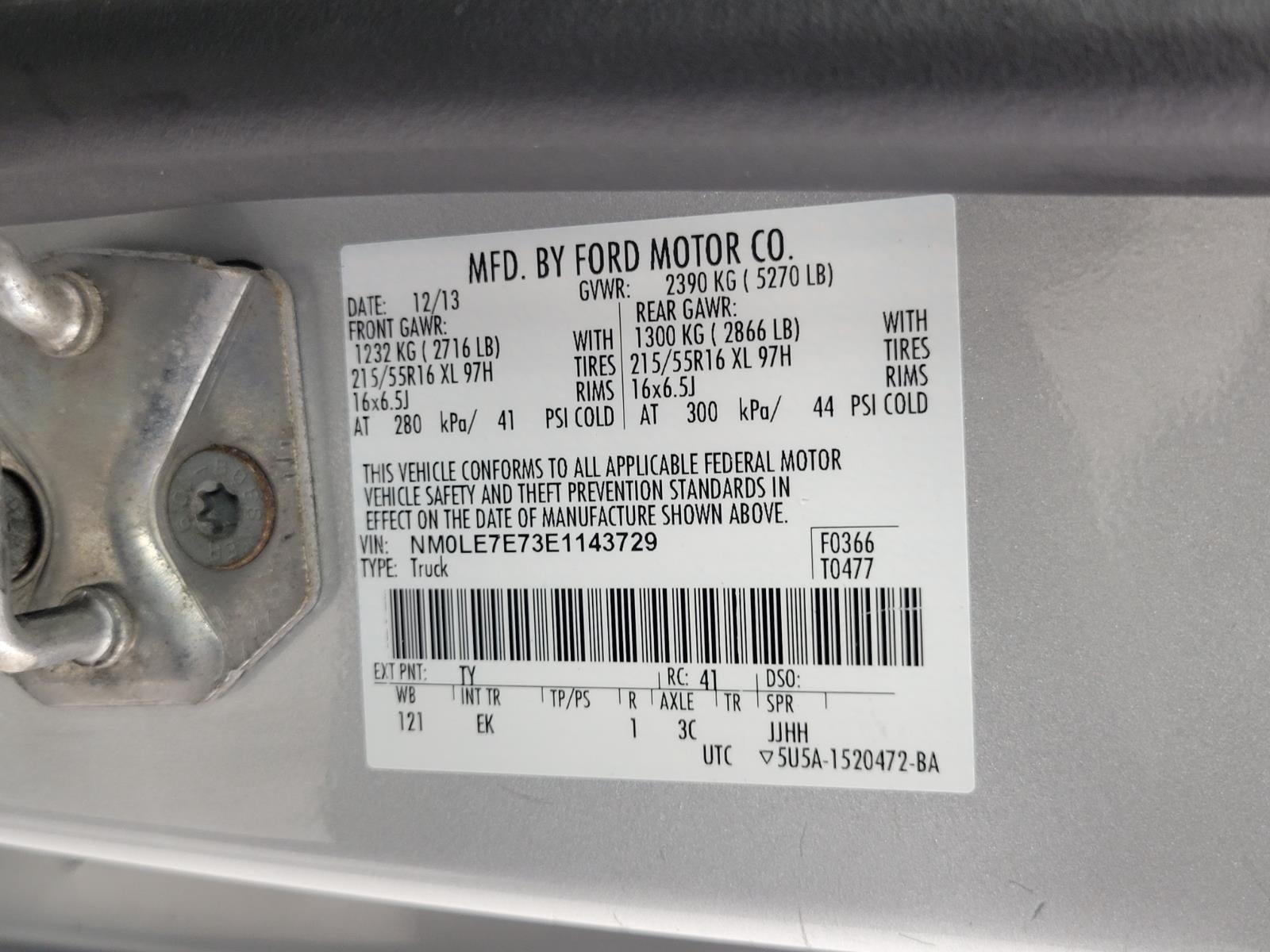 2014 Ford Transit Connect LWB XL w/Rear Liftgate