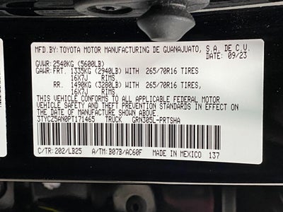 2023 Toyota TACOMA 4WD CREW CAB PICKUP - SHORT BED