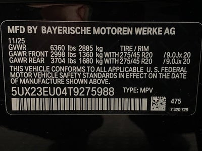 2026 BMW X5 xDrive40i Sports Activity Vehicle