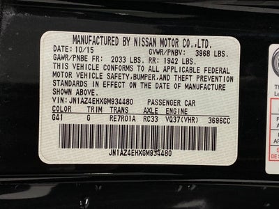 2016 Nissan 370Z 2DR CAR