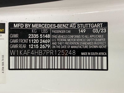 2023 Mercedes-Benz C-Class C 300 4MATIC® Sedan