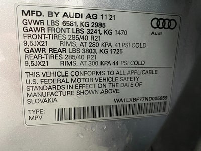 2022 Audi Q7 Premium Plus 55 TFSI quattro