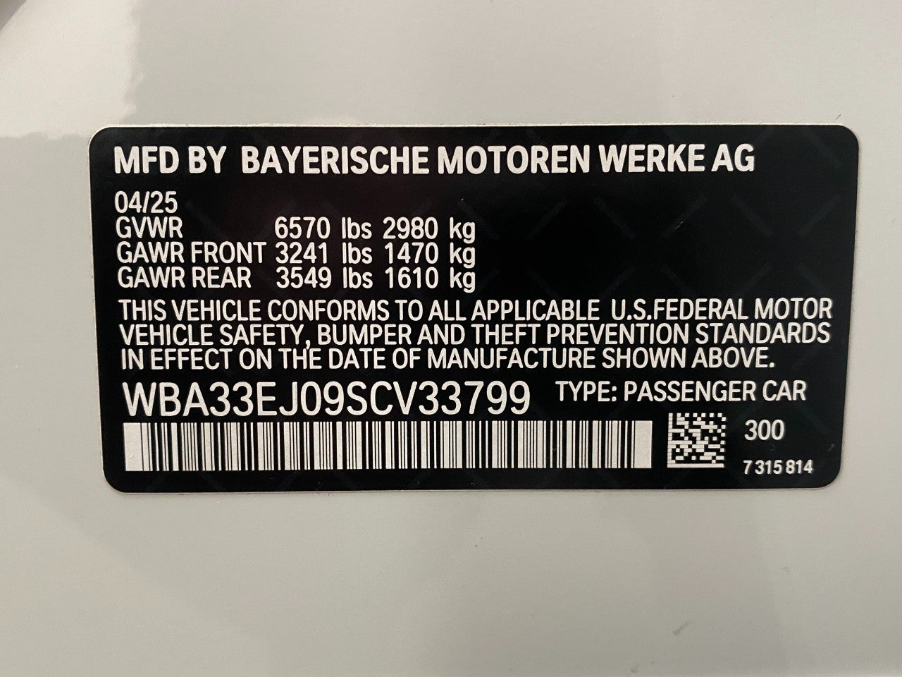 2025 BMW 760i 760i xDrive Sedan