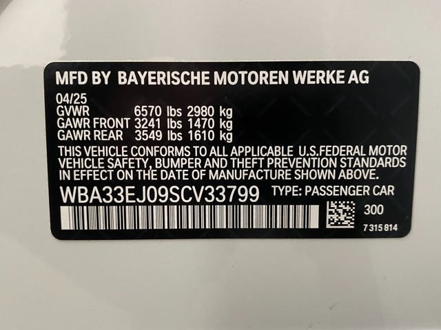 2025 BMW 760i 760i xDrive Sedan