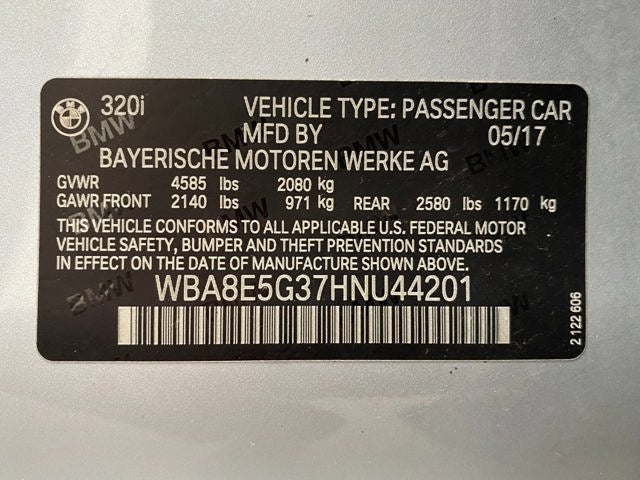 2017 BMW 320i xDrive 320i xDrive Sedan