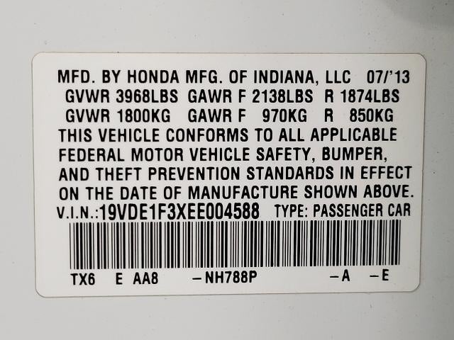 2014 Acura ILX 4dr Sdn 2.0L