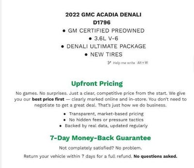 2022 GMC Acadia Denali