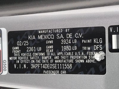 2025 Kia K4 LXS
