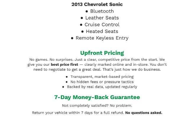 2013 Chevrolet Sonic LTZ