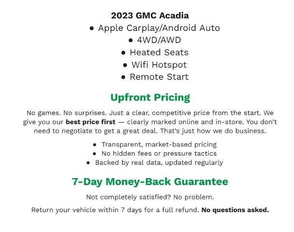 2023 GMC Acadia SLE