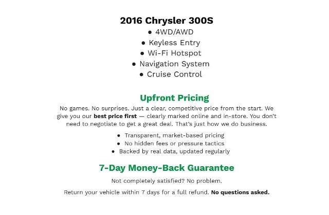 2016 Chrysler 300 300S